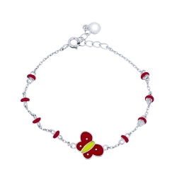 Brățară din argint  cu pietre Finift