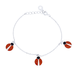 Brățară din argint  cu pietre Finift