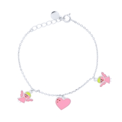 Brățară din argint  cu pietre Finift