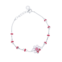Brățară din argint  cu pietre Finift