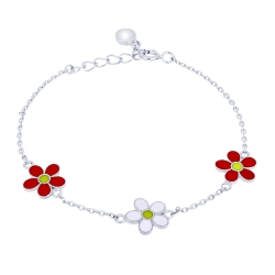 Brățară din argint  cu pietre Finift