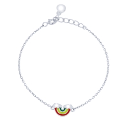 Brățară din argint  cu pietre Finift