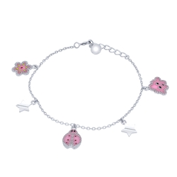 Brățară din argint  cu pietre Finift