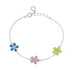 Brățară din argint  cu pietre Finift