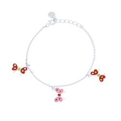 Brățară din argint  cu pietre Finift