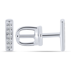 Cercei Pusete din argint  cu pietre Diamant