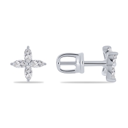 Cercei Pusete din argint  cu pietre Cubic Zirconia Incolor