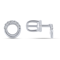 Cercei Pusete din argint  cu pietre Diamant