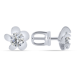 Cercei Pusete din argint  cu pietre Cubic Zirconia Incolor