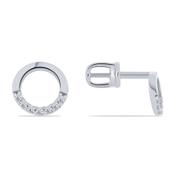 Cercei Pusete din argint  cu pietre Cubic Zirconia Incolor