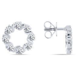 Cercei din argint  cu Cubic Zirconia Incolor