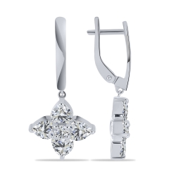 Cercei Suspendați din argint  cu pietre Cubic Zirconia Incolor