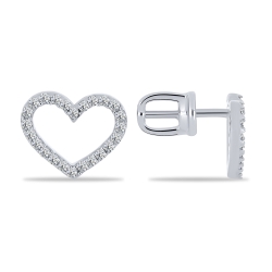 Cercei Pusete din argint  cu pietre Cubic Zirconia Incolor