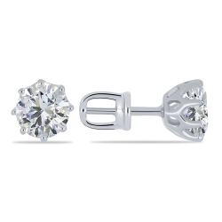 Cercei Pusete din argint  cu pietre Cubic Zirconia Incolor