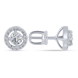 Cercei din argint  cu Cubic Zirconia Incolor