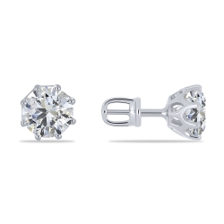 Cercei Pusete din argint  cu pietre Cubic Zirconia Incolor