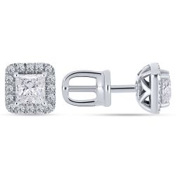 Cercei din argint  cu Cubic Zirconia Incolor
