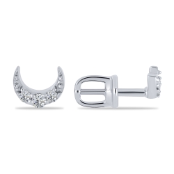 Cercei din argint  cu Cubic Zirconia Incolor
