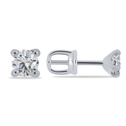 Cercei Pusete din argint  cu Cubic Zirconia Incolor