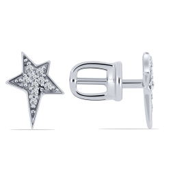 Cercei din argint  cu Cubic Zirconia Incolor