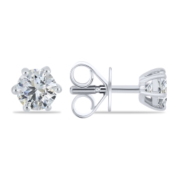 Cercei Pusete din argint  cu pietre Cubic Zirconia Incolor
