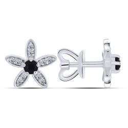 Cercei din argint  cu Cubic Zirconia Incolor, Spinel
