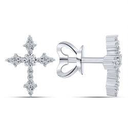 Cercei Pusete din argint  cu pietre Cubic Zirconia Incolor