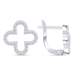 Cercei din argint  cu pietre Cubic Zirconia Incolor