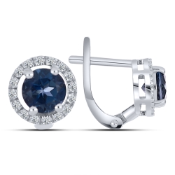 Cercei din argint  cu Cubic Zirconia Incolor, Topaz London