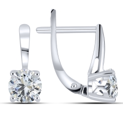 Cercei din argint  cu Cubic Zirconia Incolor