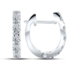 Cercei din argint  cu Cubic Zirconia Incolor