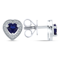 Cercei din argint  cu Cubic Zirconia Incolor, Corindon