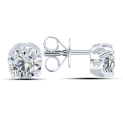 Cercei din argint  cu Cubic Zirconia Incolor