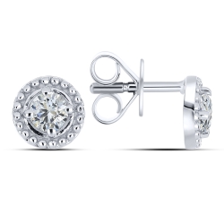 Cercei din argint  cu Cubic Zirconia Incolor