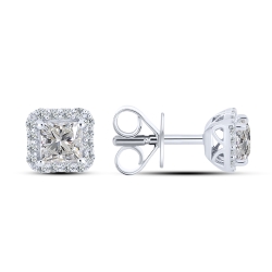 Cercei din argint  cu Cubic Zirconia Incolor