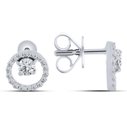 Cercei din argint  cu Cubic Zirconia Incolor