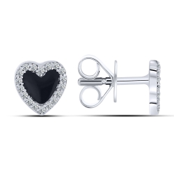 Cercei Pusete din argint  cu Cubic Zirconia Incolor, Finift