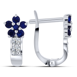 Cercei din argint  cu Cubic Zirconia Incolor, Nanosafir