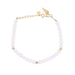 Brățară din aur roz cu pietre Cubic Zirconia Incolor, Perla Albă