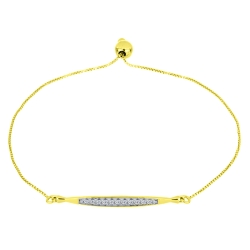 Brățară din aur galben cu pietre Cubic Zirconia Incolor