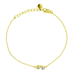 Brățară din aur galben cu pietre Cubic Zirconia Incolor