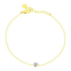 Brățară din aur galben cu pietre Cubic Zirconia Incolor