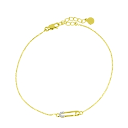 Brățară din aur galben cu pietre Cubic Zirconia Incolor