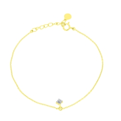Brățară din aur galben cu pietre Cubic Zirconia Incolor