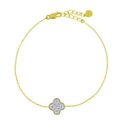 Brățară din aur galben cu pietre Cubic Zirconia Incolor