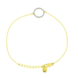 Brățară din aur galben cu pietre Cubic Zirconia Incolor