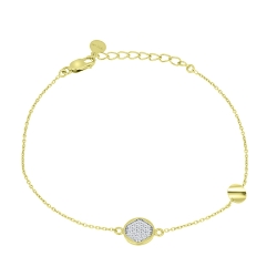 Brățară din aur galben cu pietre Cubic Zirconia Incolor