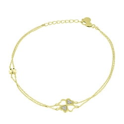 Brățară din aur galben cu pietre Cubic Zirconia Incolor