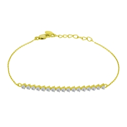 Brățară din aur galben cu pietre Cubic Zirconia Incolor