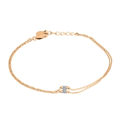 Brățară din aur roz cu pietre Diamant